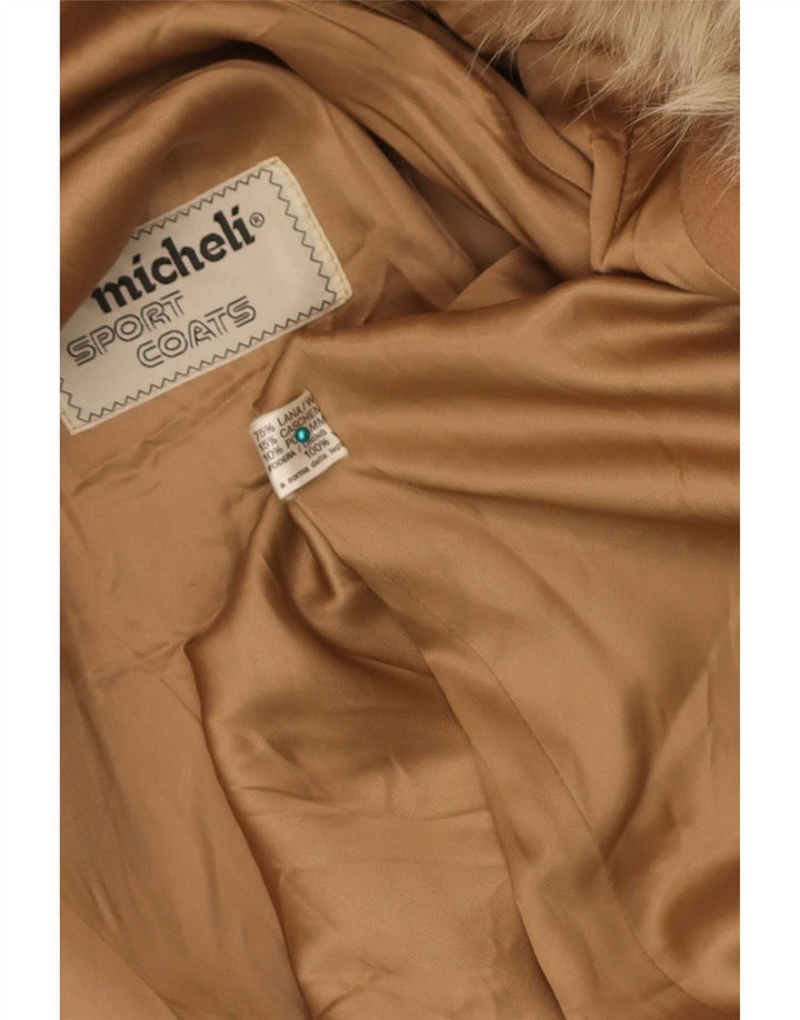 Micheli Manteau Femme UK 14 Laine Marron Moyen