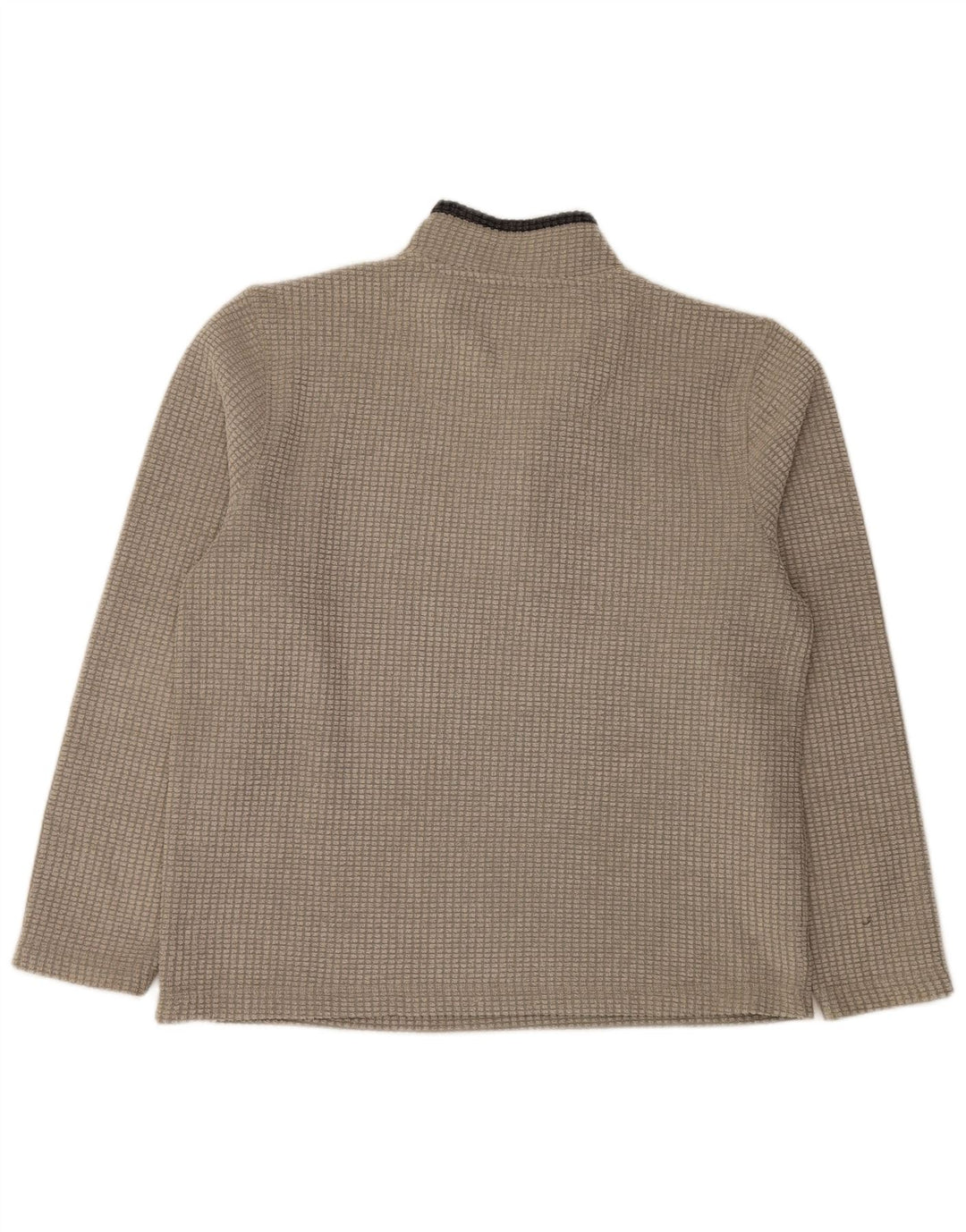 Weird Fish Pull à col zippé pour homme Large Beige Polyester