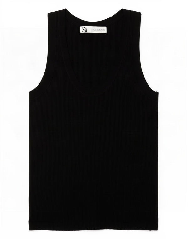 Zara Femme Débardeur UK 8 Petit Noir Polyester