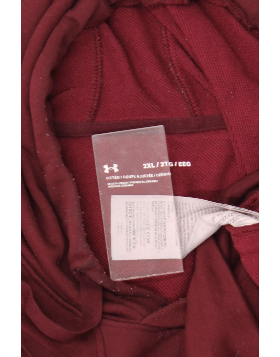 Under Armour Pull à capuche pour homme 2XL Bordeaux Polyester
