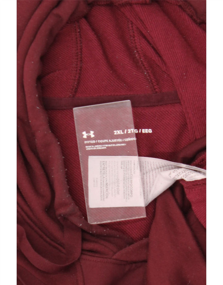 Under Armour Pull à capuche pour homme 2XL Bordeaux Polyester