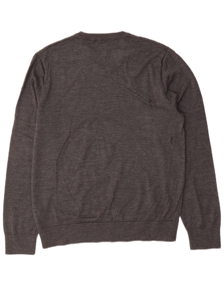 Gap Pull Col V Homme Large Gris Laine