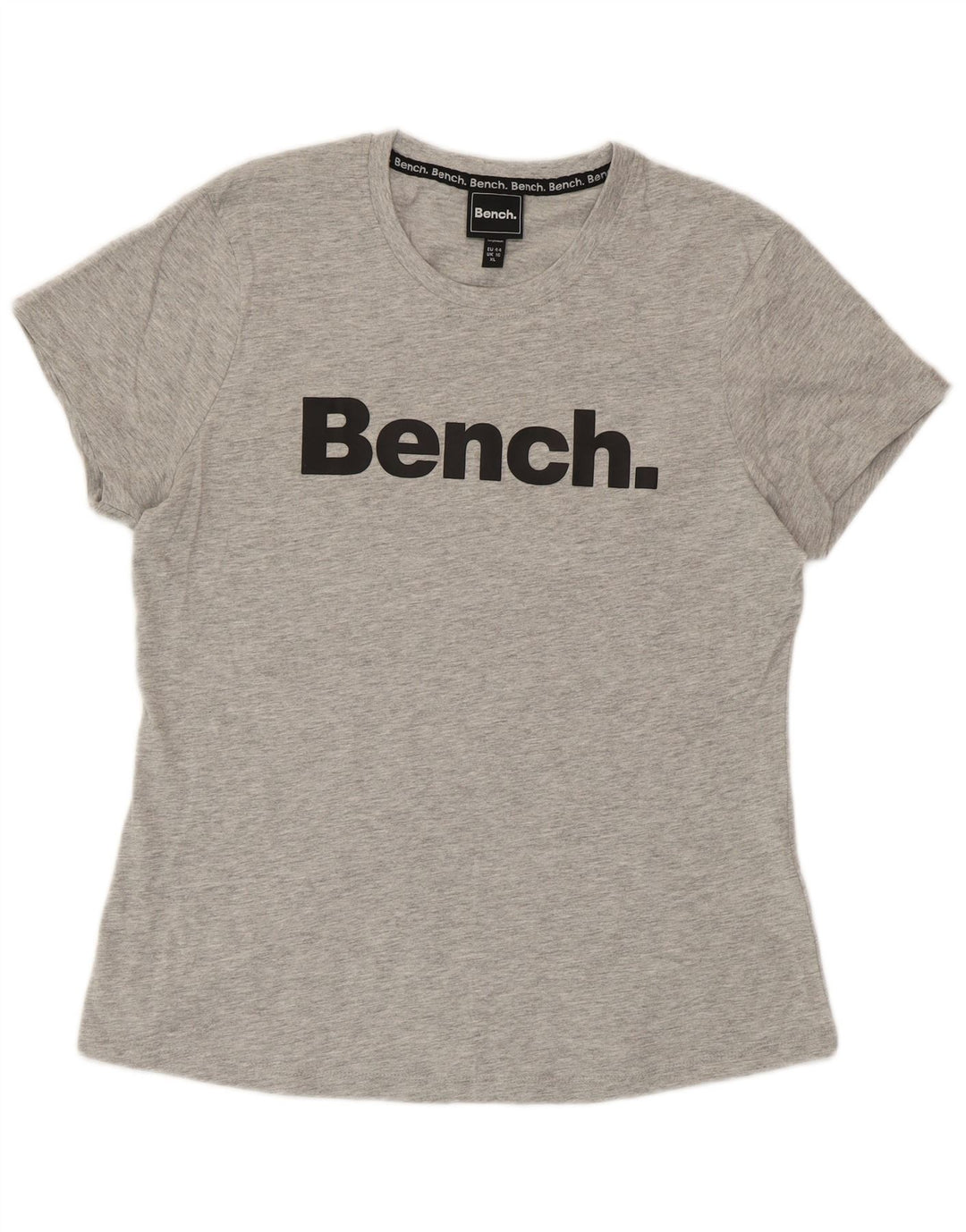 BENCH T-Shirt Graphique Femme UK 16 Grand Coton Chiné Gris