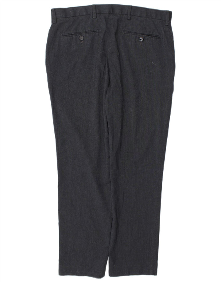 Marks & Spencer Pantalon Chino Slim Fit Homme W34 L29 Bleu Marine Polyester