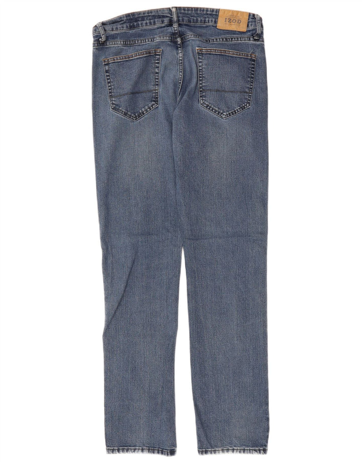 IZOD Jean droit stretch confort homme W34 L34 bleu coton