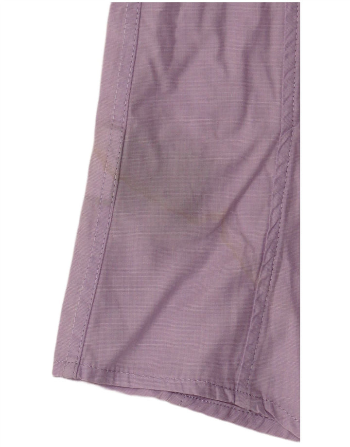 Blauer Chemise militaire à manches courtes pour homme en coton lilas