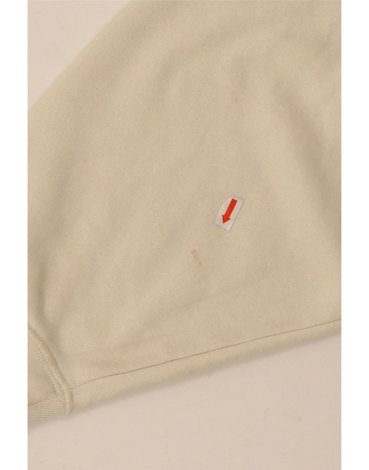 NIKE Sweat-shirt court surdimensionné pour femme UK 10 Petit coton blanc cassé