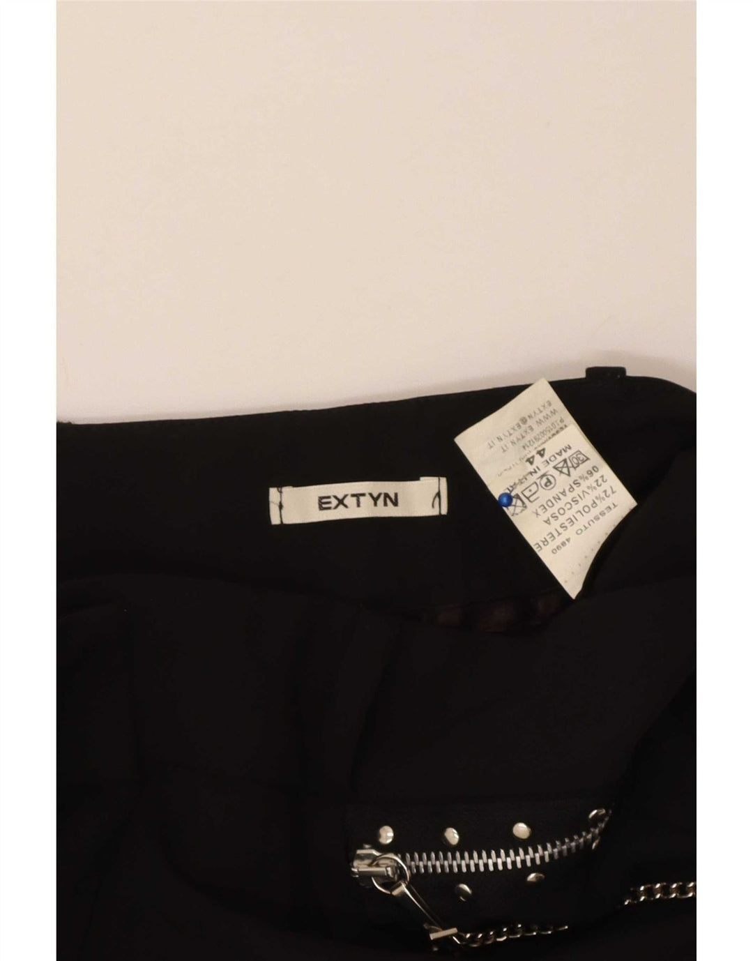 Extyn Jupe Droite Femme IT 44 Medium W30 Noir Polyester
