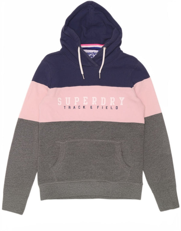Superdry Pull à capuche graphique pour femme UK 10 Small Multicolore Colourblock