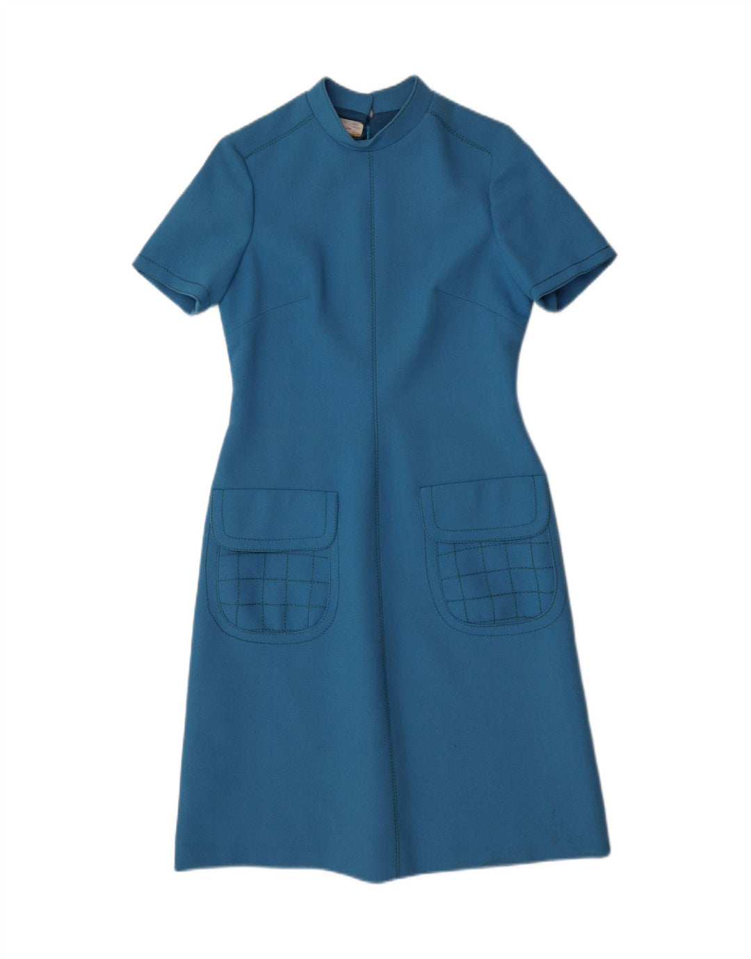 Robe fourreau femme vintage IT 44 Bleu Moyen