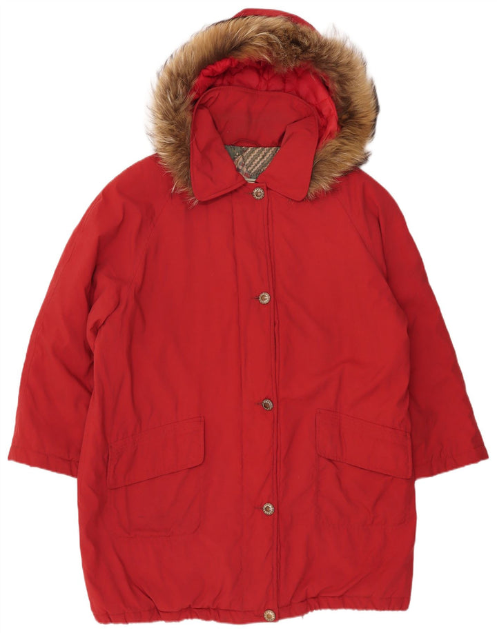 Veste Parka surdimensionnée à capuche femme vintage IT 44 Rouge Moyen