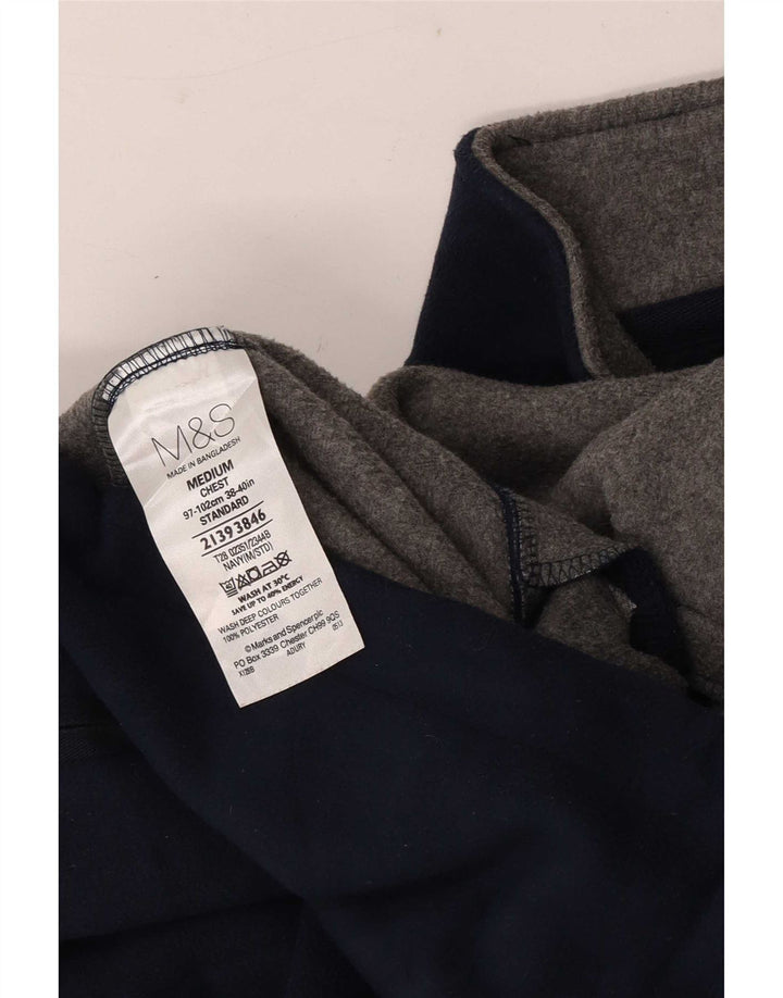 Marks & Spencer Veste polaire pour homme UK 38 Bleu marine moyen Polyester