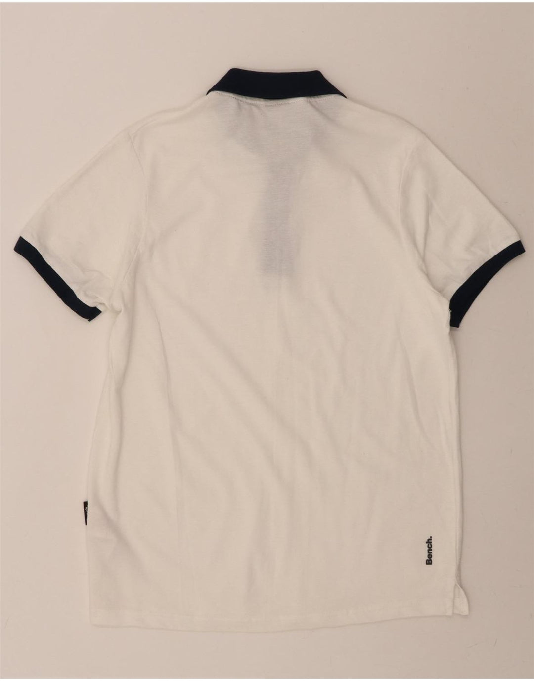 BENCH Mens Polo Shirt EU 52 Large White Cotton Vintage Bench and Second-Hand Bench from Messina Hembry 