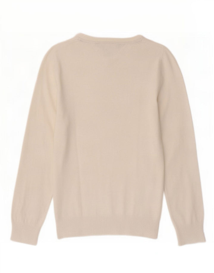 Tommy Hilfiger Pull col bateau pour femme UK 12 Blanc moyen