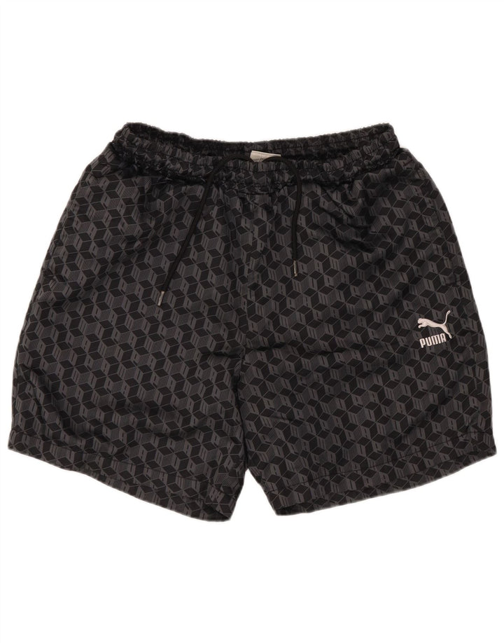 Puma Short de bain homme Small Noir Géométrique Polyester