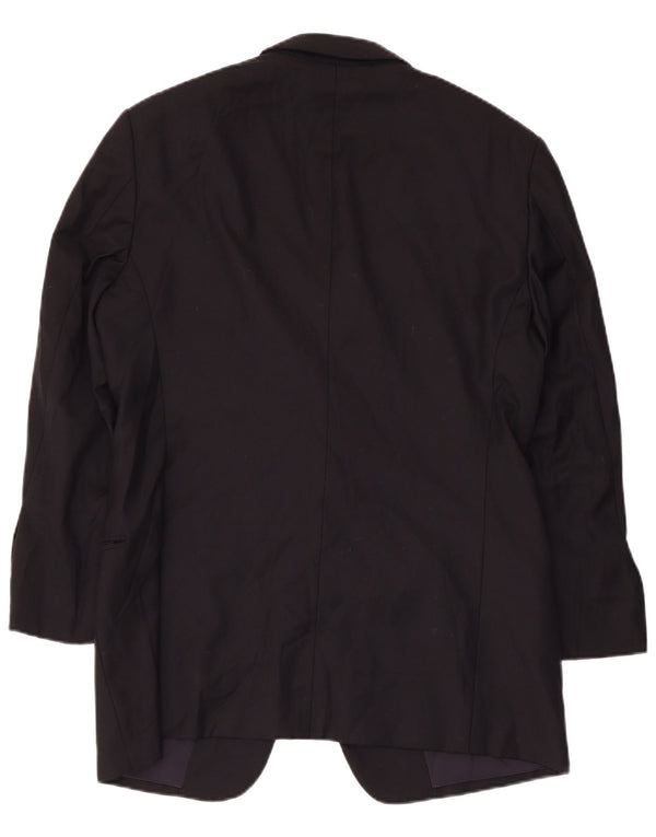 Armani Collezioni Veste blazer à 2 boutons pour homme IT 50 Large laine noire