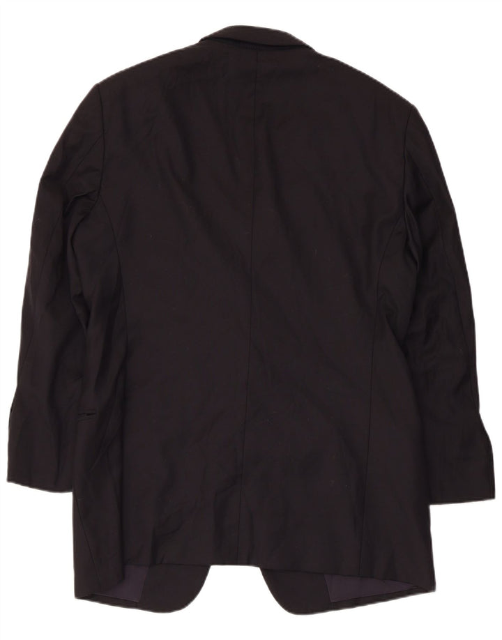 Armani Collezioni Veste blazer à 2 boutons pour homme IT 50 Large laine noire