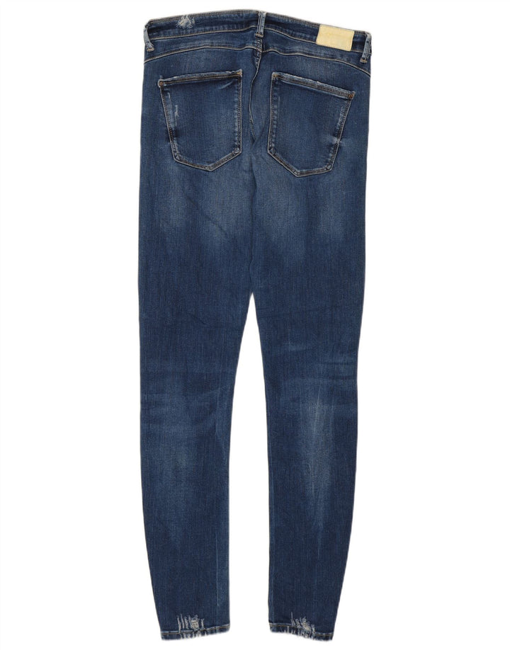 Zara Jean skinny effet vieilli pour femme EU 40 Medium W30 L28 Bleu