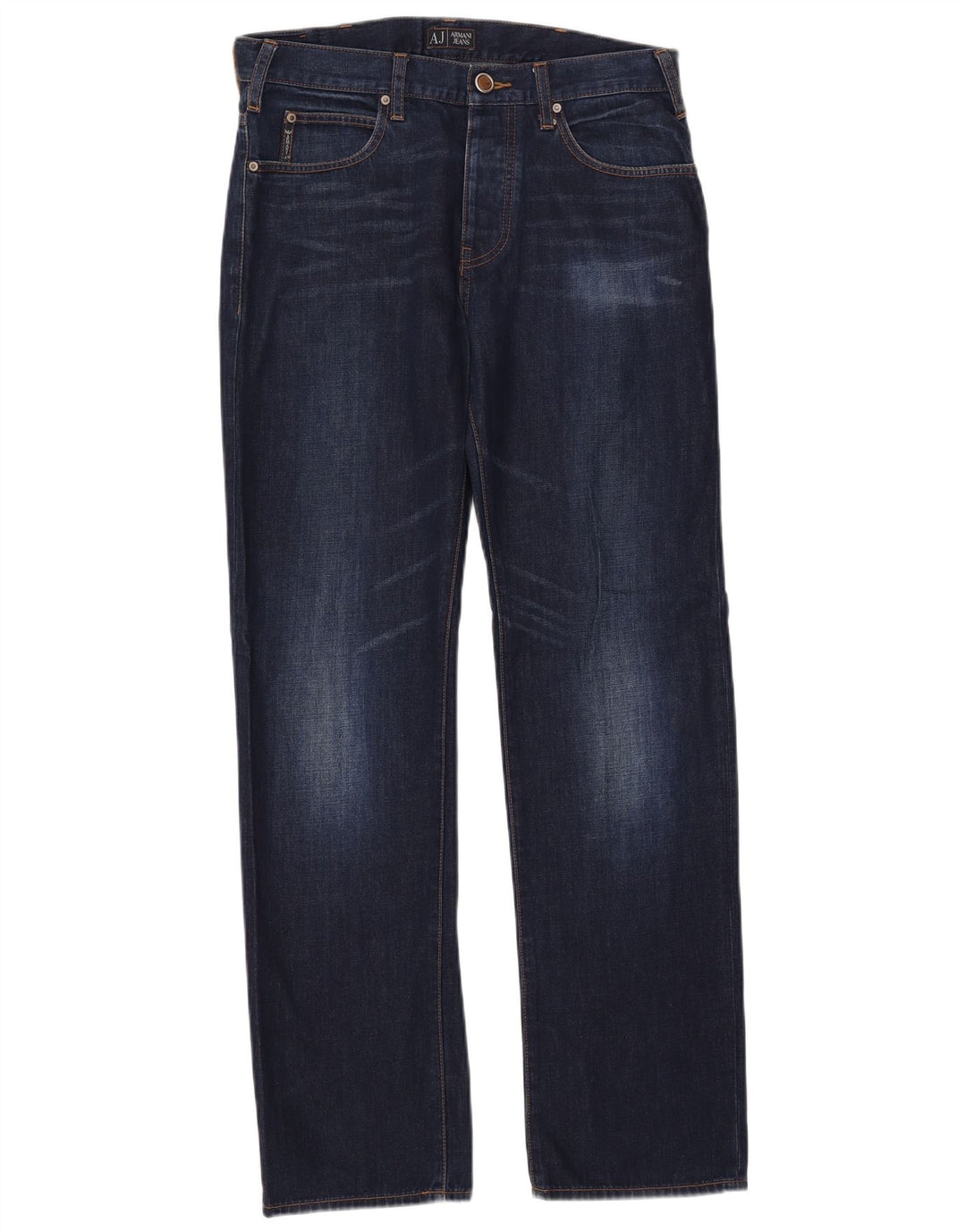 ARMANI Jean droit homme W32 L32 bleu marine coton
