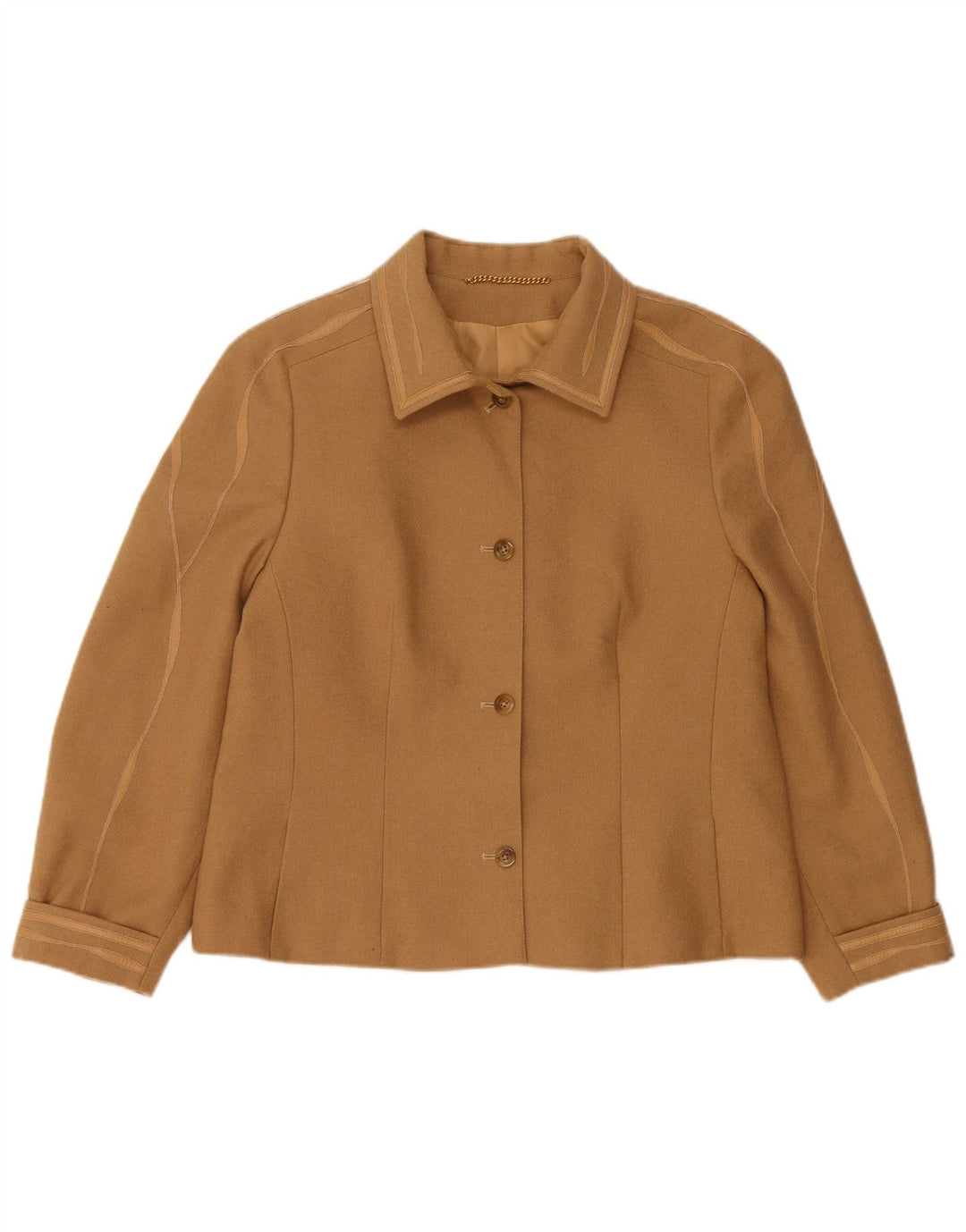 COJANA Veste Blazer 4 Boutons Femme UK 16 Grande Laine Beige