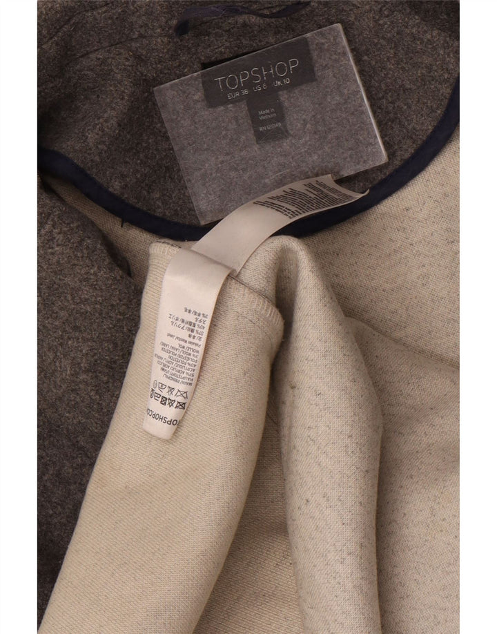 Topshop Manteau surdimensionné pour femme UK 10 Petit acrylique moucheté gris