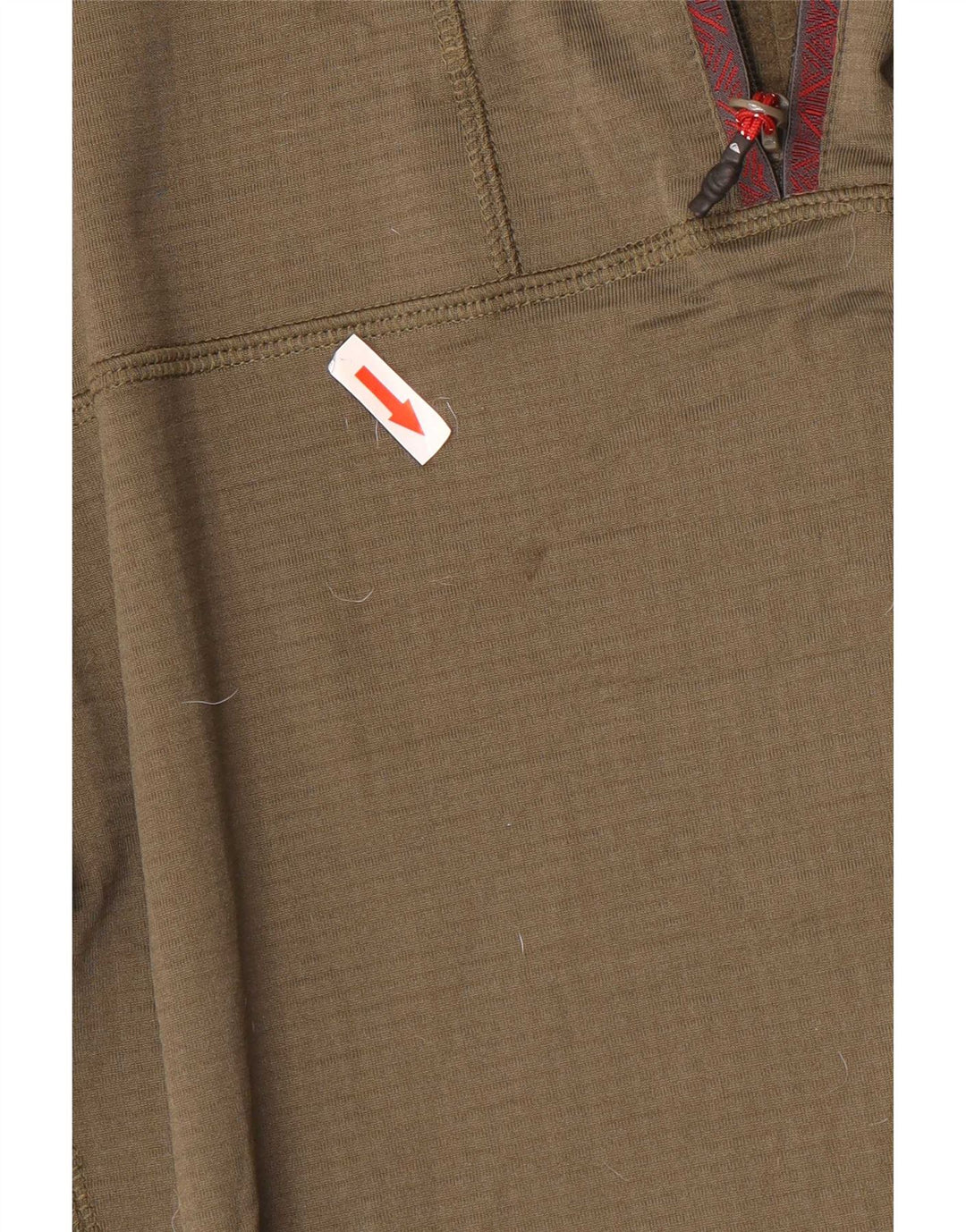 Quiksilver Pull à capuche à col zippé pour homme Large Kaki Polyester