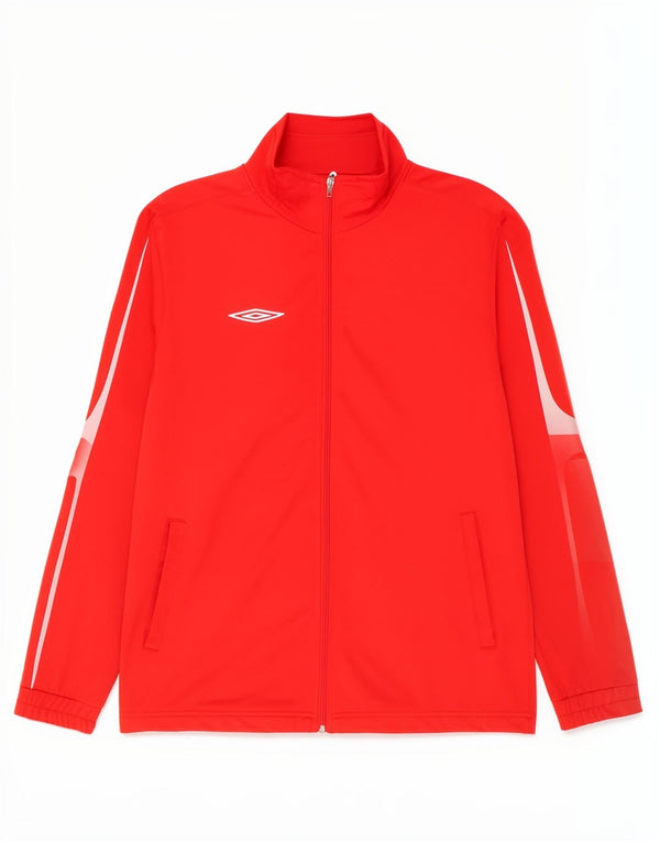 Umbro Veste de Survêtement Homme Rouge Moyen Colorblock Polyester Sports