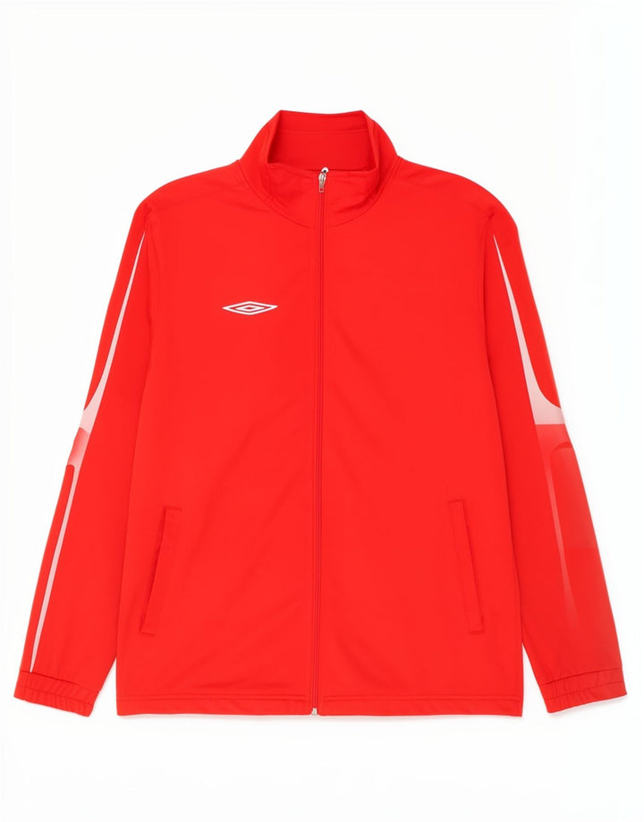 Umbro Veste de Survêtement Homme Rouge Moyen Colorblock Polyester Sports