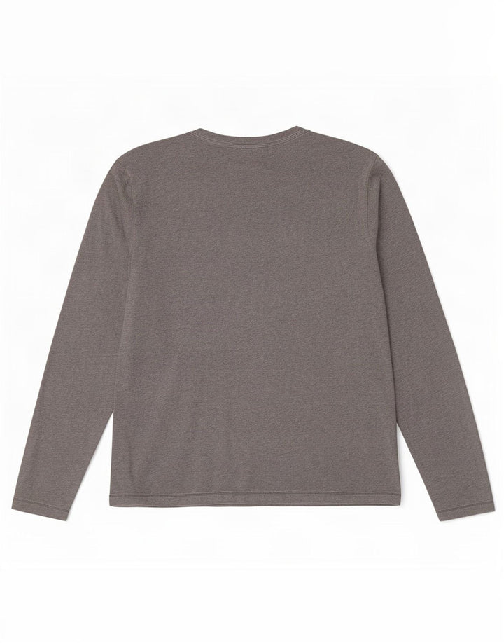 North Sails Haut graphique à manches longues pour hommes en coton moucheté petit gris