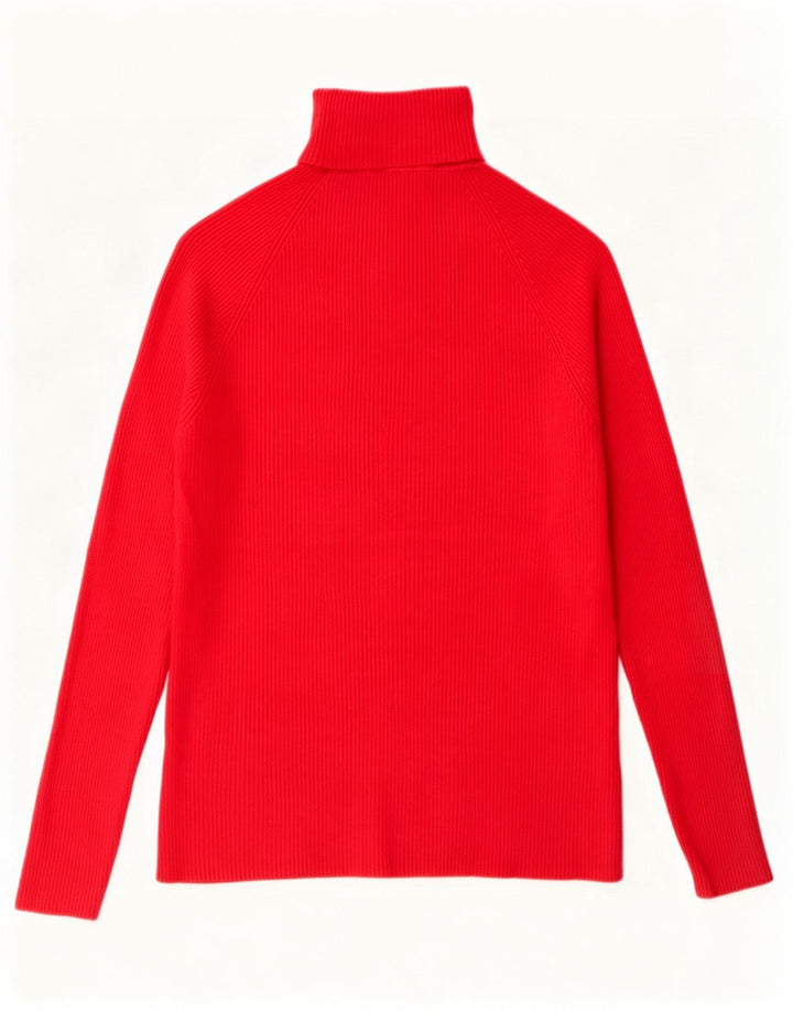 Marks & Spencer Pull col roulé pour femme UK 14 Viscose rouge moyen