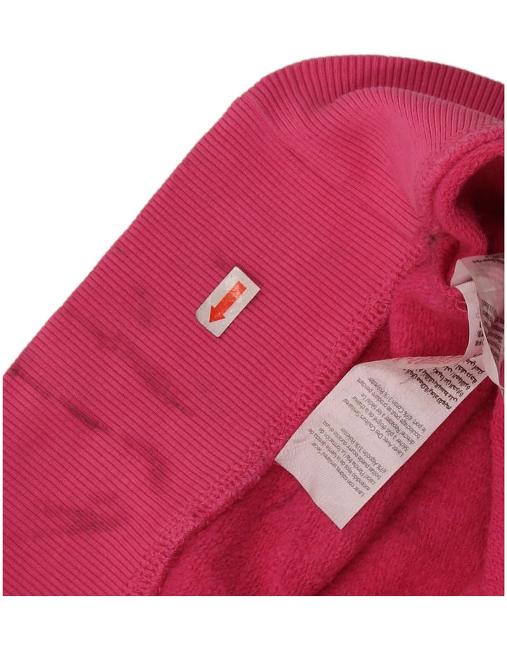 JACK WILLS Sweat-shirt surdimensionné pour femme UK 14 en coton rose moyen
