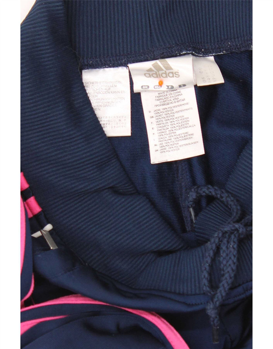 Adidas Pantalon de survêtement pour femme UK 8 Small Bleu marine Polyester