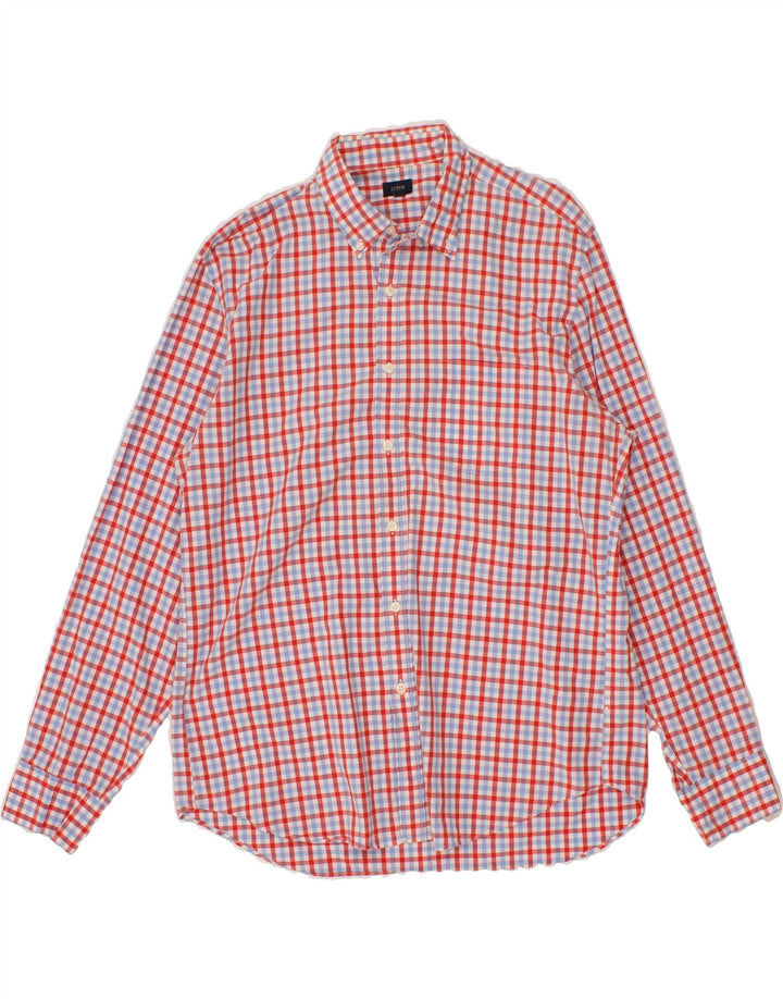 J. CREW Mens Shirt XL Red Check Cotton Vintage J. Crew and Second-Hand J. Crew from Messina Hembry 