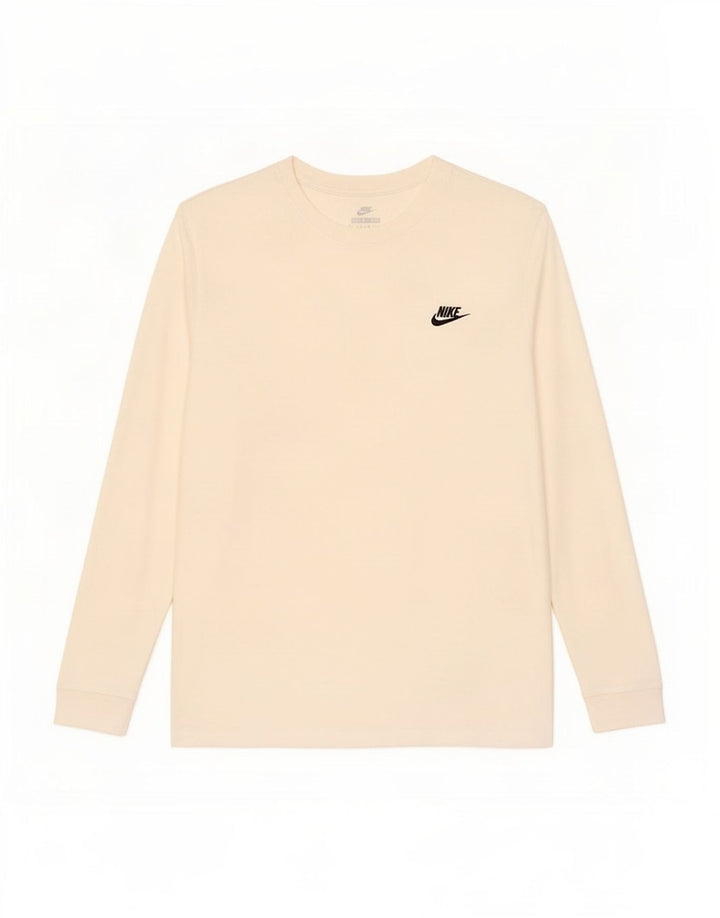 Nike Haut à manches longues pour homme en coton blanc cassé