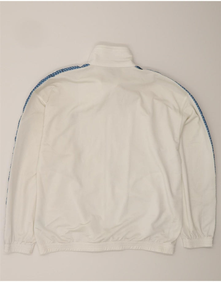 DIADORA Veste de survêtement graphique pour homme UK 42 Large Blanc Polyester