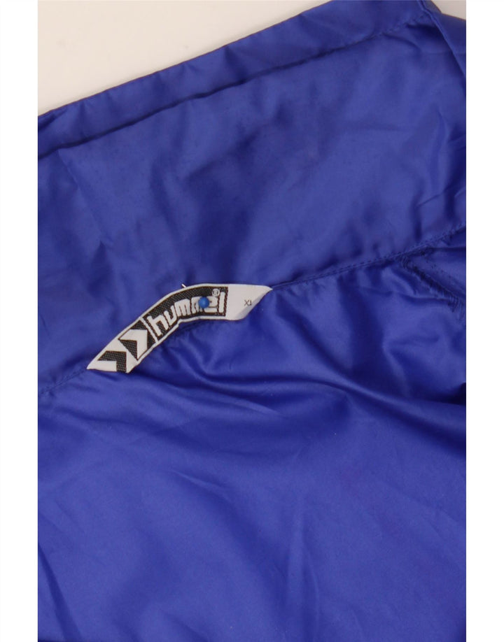 HUMMEL Veste de pluie à capuche graphique pour homme UK 42 XL Bleu Polyester