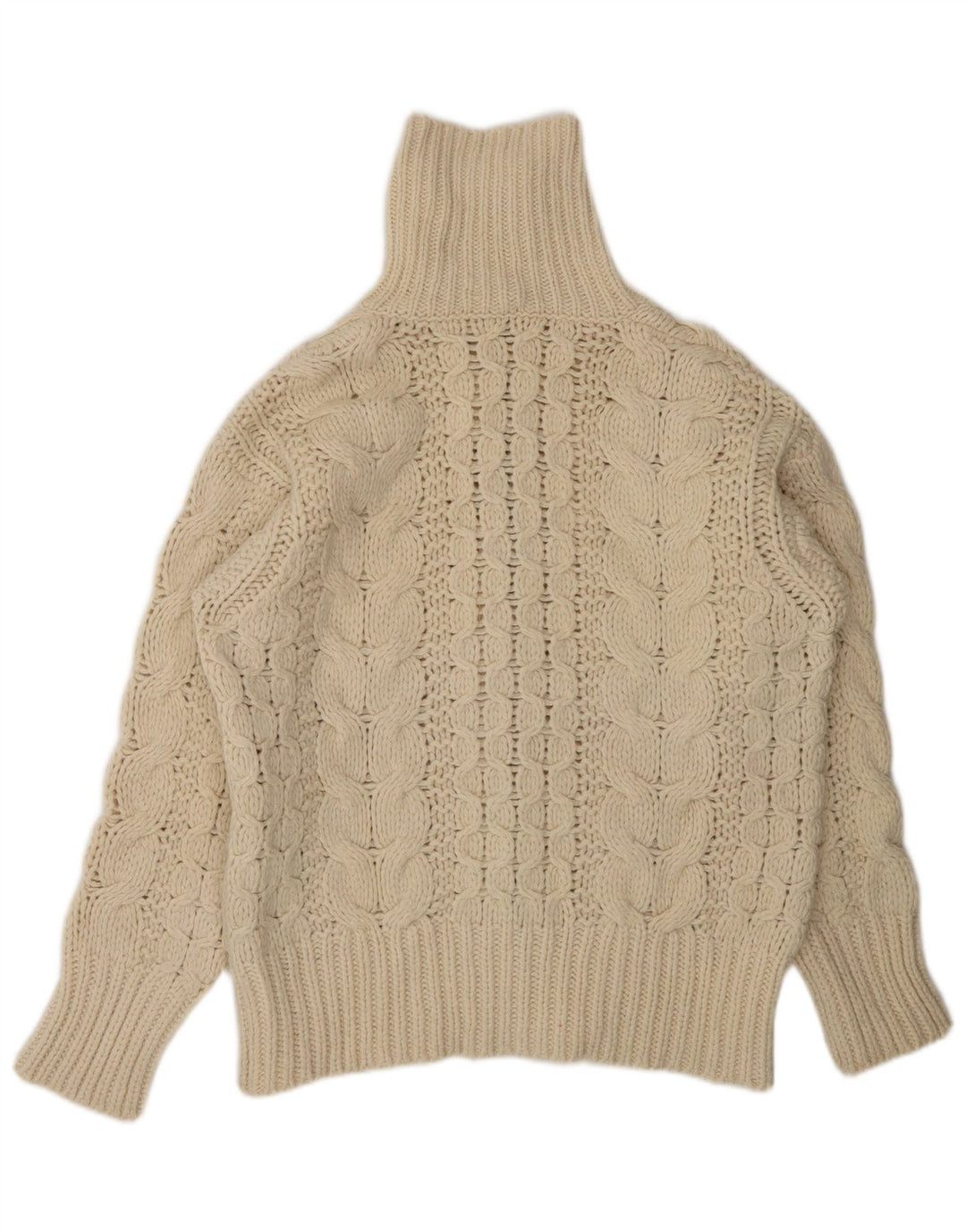 Post Card Cardigan entièrement zippé pour homme en laine blanc cassé