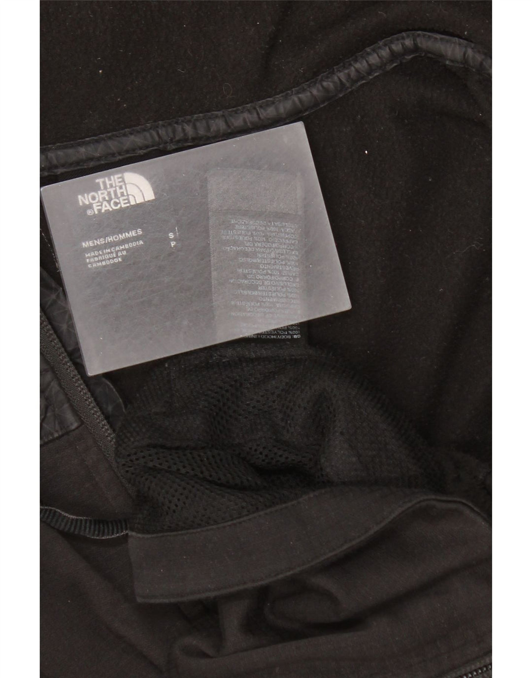 The North Face Pull à capuche zippé graphique pour homme Petit noir géométrique