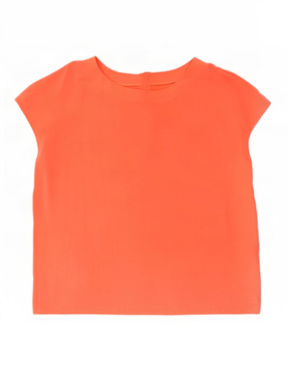 Chemisier femme vintage Top UK 18 XL Orange