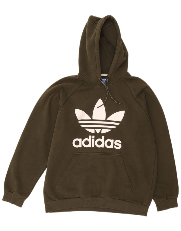 Adidas Pull à capuche graphique pour homme Grand coton kaki