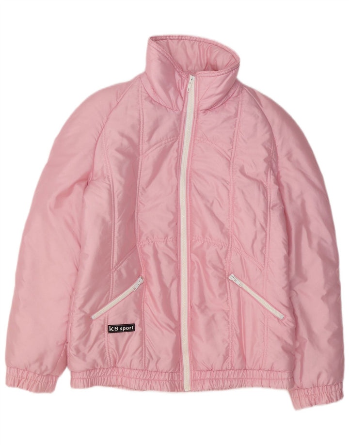 vintage Femme Standard Fit Veste rembourrée EU 40 Polyamide rose moyen