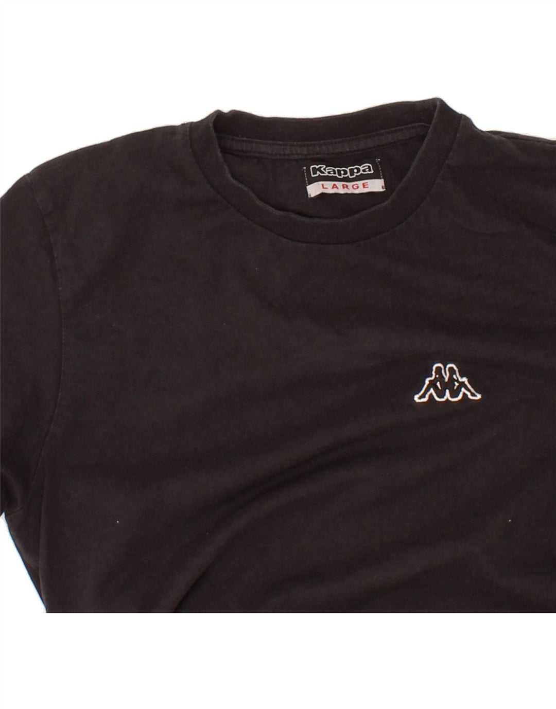 KAPPA Boys T-Shirt Top 9-10 Years Large Black Cotton Vintage Kappa and Second-Hand Kappa from Messina Hembry 