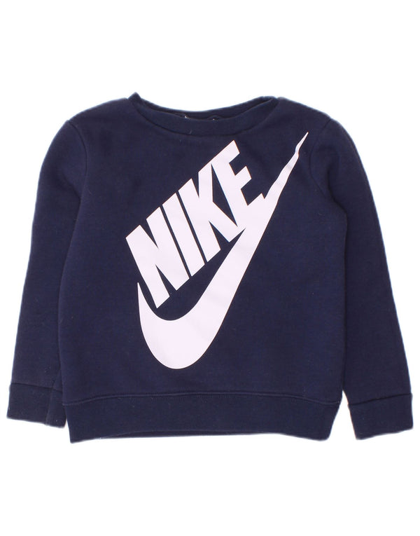 Nike Baby Boys Graphic Sweatshirt Jumper 18-24 Months Navy Blue Cotton