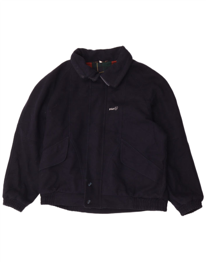 Bailo Veste Bomber Coupe Ample Homme IT 52 XL Bleu Marine Laine