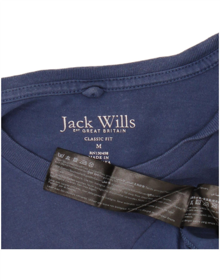 Jack Wills T-shirt coupe classique pour homme en coton bleu moyen