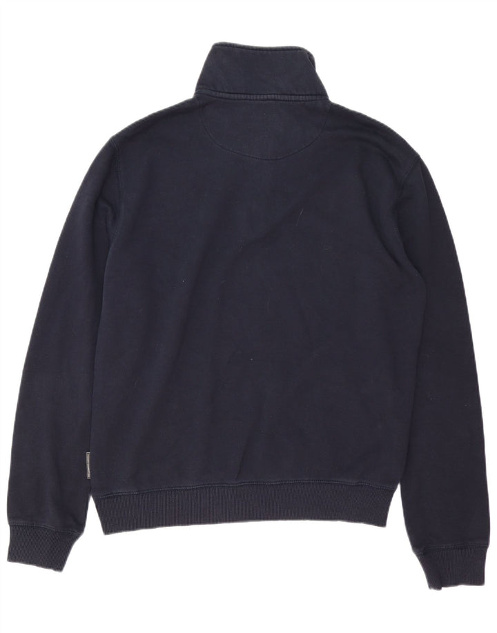 FRENCH CONNECTION Pull Sweat Col Zippé Homme Bleu Marine Moyen Coton