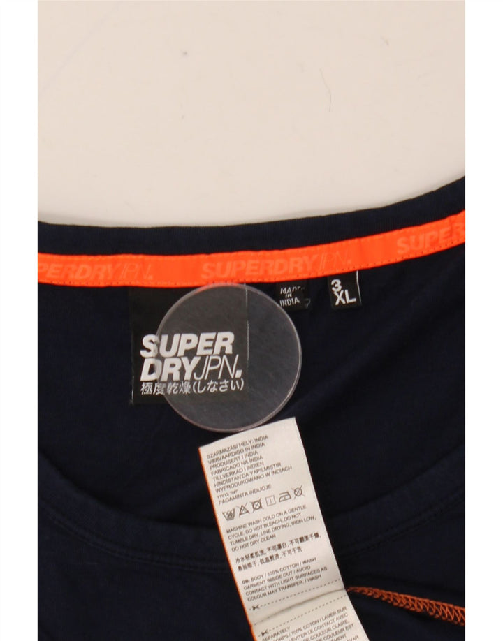 Superdry Débardeur Homme 3XL Bleu Marine Coton
