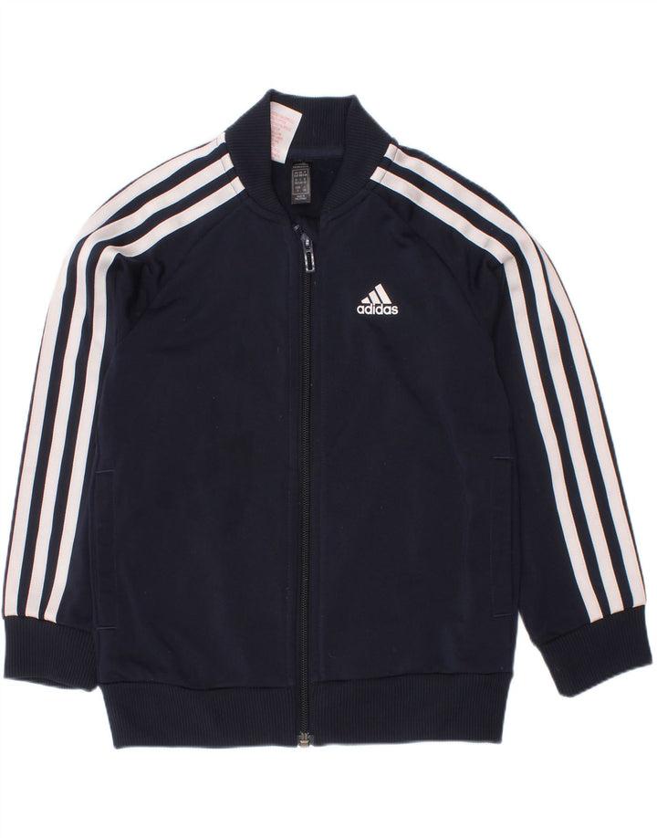 Veste de survêtement Adidas Garçon 5-6 ans Bleu Marine Polyester