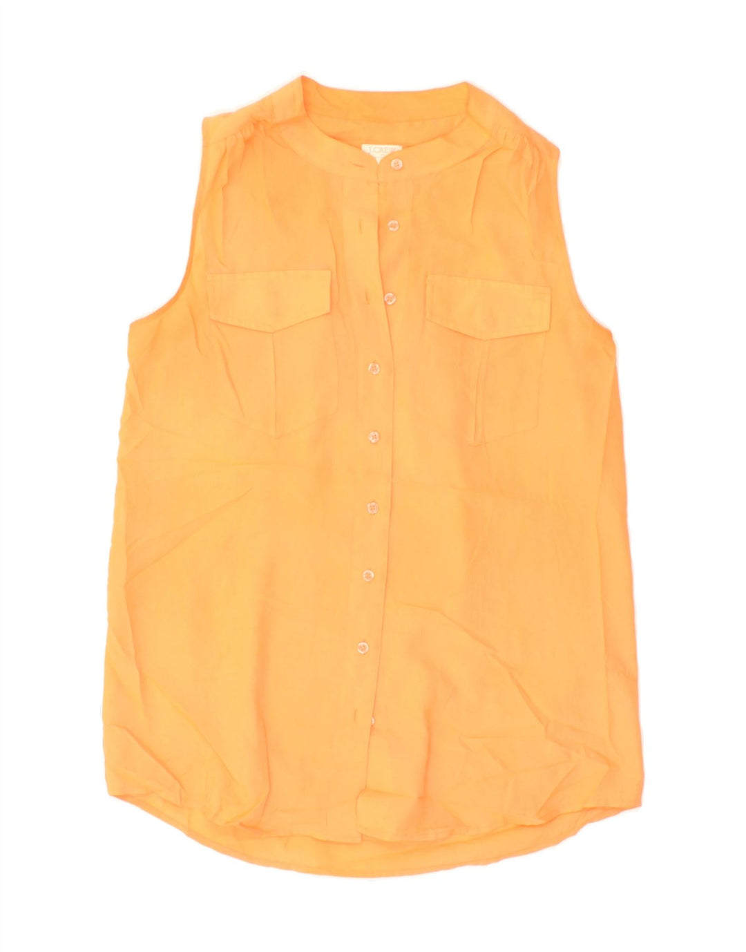 J. CREW Womens Sleeveless Shirt Blouse US 4 Small Orange Polyester Vintage J. Crew and Second-Hand J. Crew from Messina Hembry 