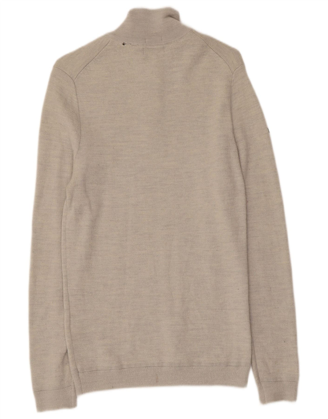 SUPERDRY Pull col zippé pour homme XS Gris Laine